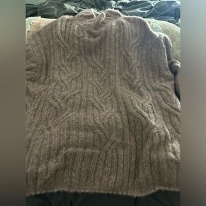 Vince Sweater | Vince. Aran Mock Neck Sweater | Color: mauve  | Size: L |